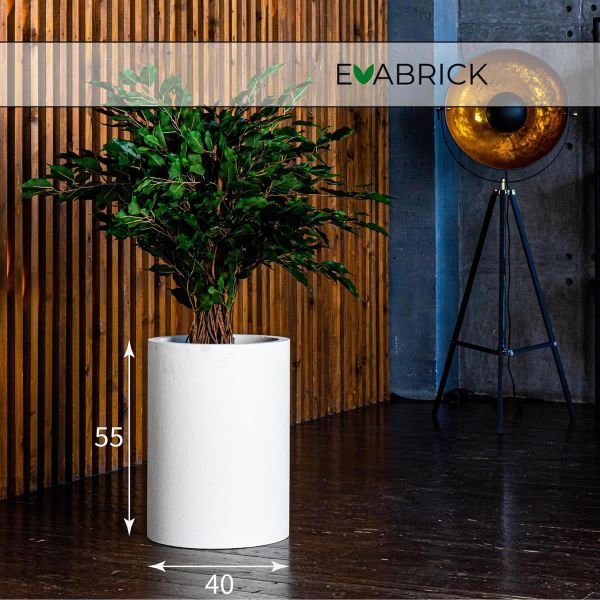 Evabrick Cylinder 56 л, 55*40 см, 17 кг, белый, цилиндр