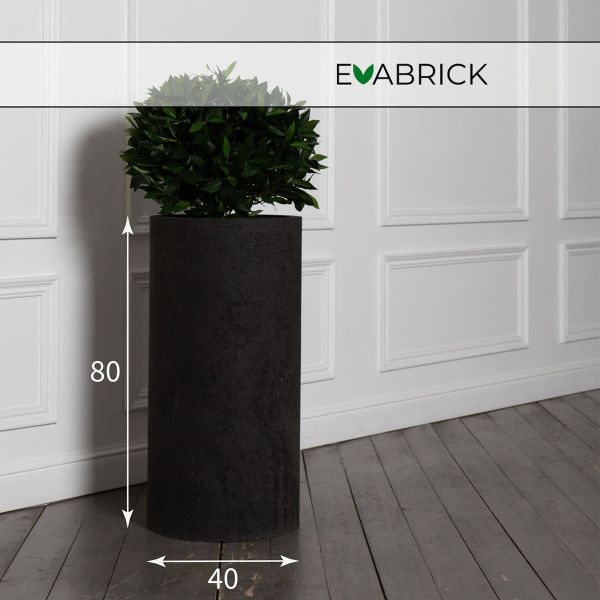 Evabrick Cylinder 84 л, 80*40 см, 23 кг, черный, цилиндр