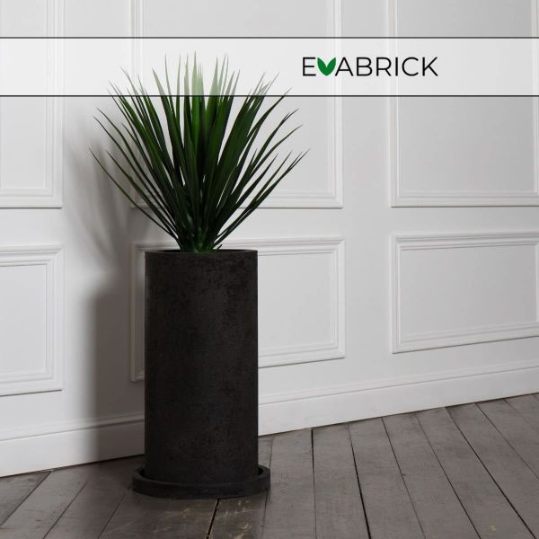 Evabrick Cylinder 33 л, 60*30 см, 15 кг, черный, цилиндр с поддоном