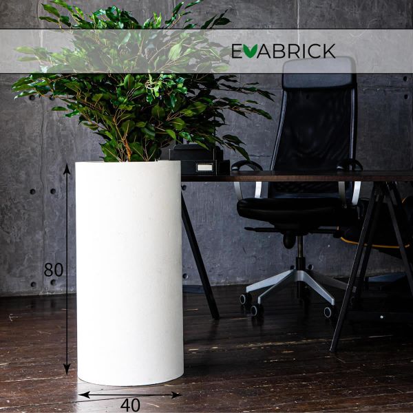 Evabrick Cylinder 84 л, 80*40 см, 23 кг, белый, цилиндр