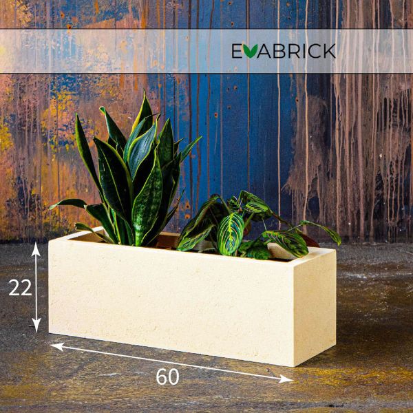 Evabrick Rectangle 22 л, 22*60 см, 10 кг, бежевый, прямоугольник