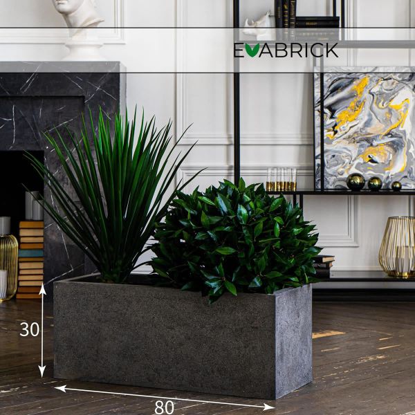 Evabrick Rectangle 52 л, 30*80 см, 18 кг, серый, прямоугольник