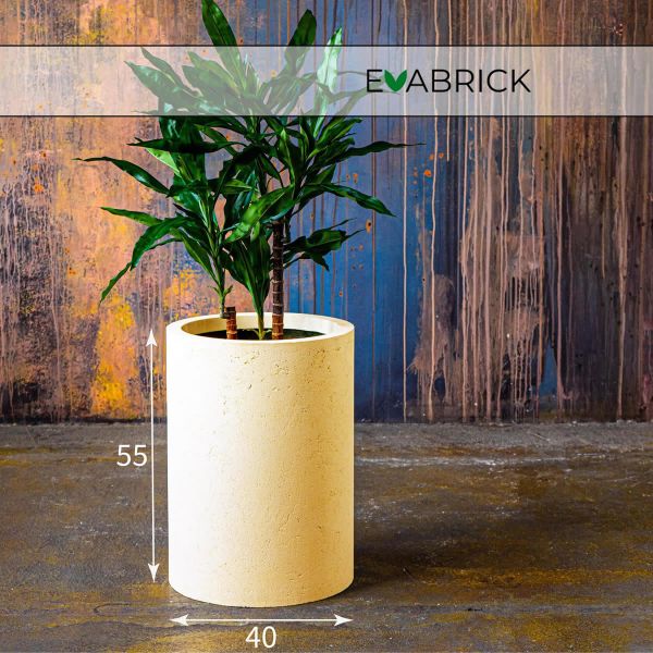 Evabrick Cylinder 56 л, 55*40 см, 17 кг, бежевый, цилиндр