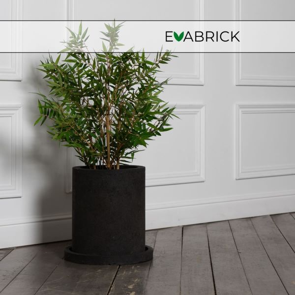 Evabrick Cylinder 19 л, 35*30 см, 10 кг, черный, цилиндр с поддоном