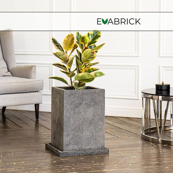 Evabrick Cube 51 л, 50*35 см, 17.5 кг, серый, куб с поддоном