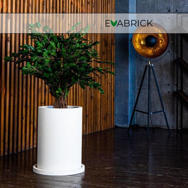 Evabrick Cylinder 56 л, 55*40 см, 21 кг, белый, цилиндр с поддоном