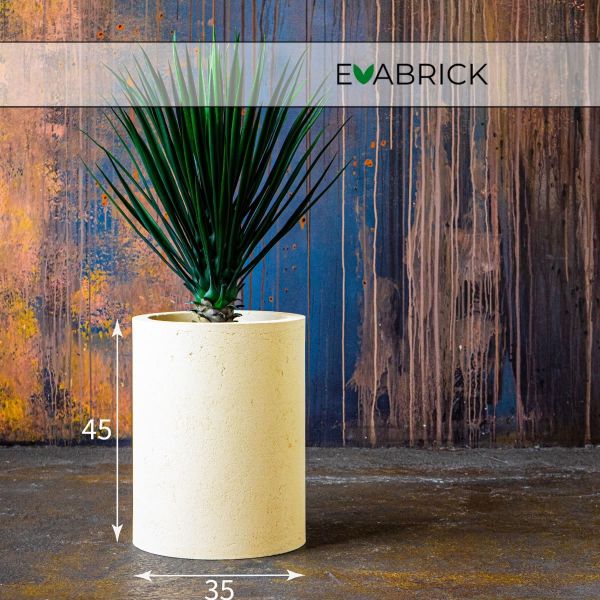 Evabrick Cylinder 33 л, 45*35 см, 12 кг, бежевый, цилиндр