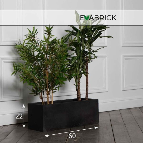 Evabrick Rectangle 22 л, 22*60 см, 10 кг, черный, прямоугольник