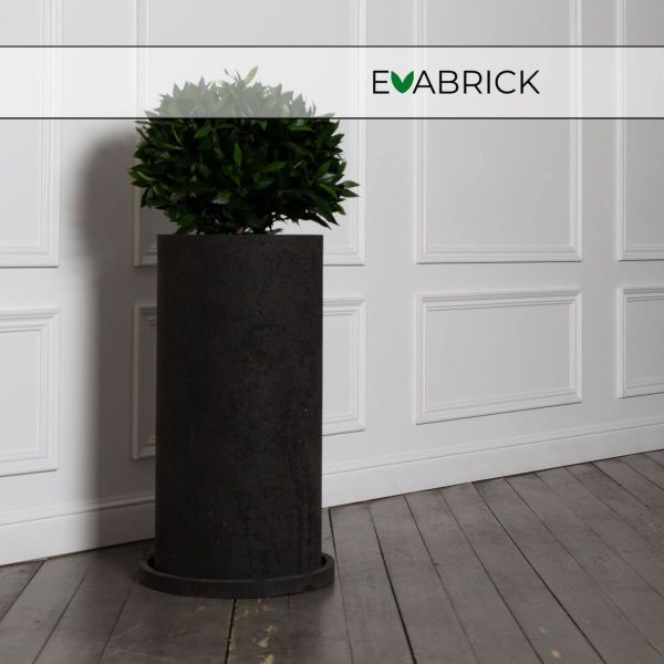 Evabrick Cylinder 84 л, 80*40 см, 27 кг, черный, цилиндр с поддоном