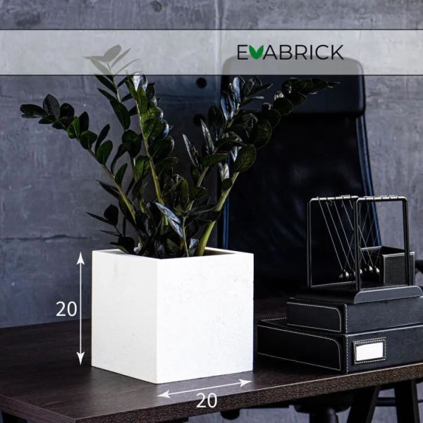 Evabrick Cube 5 л, 20*20 см, 4 кг, белый, куб