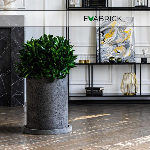 Evabrick Cylinder 33 л, 45*35 см, 16 кг, серый, цилиндр с поддоном