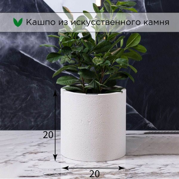 Evabrick Cylinder 5 л, 20*20 см, 2.5 кг, белый, цилиндр