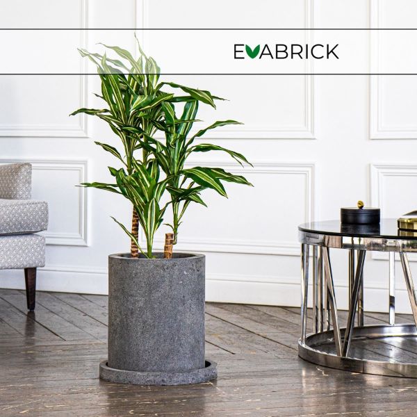 Evabrick Cylinder 19 л, 35*30 см, 10 кг, серый, цилиндр с поддоном