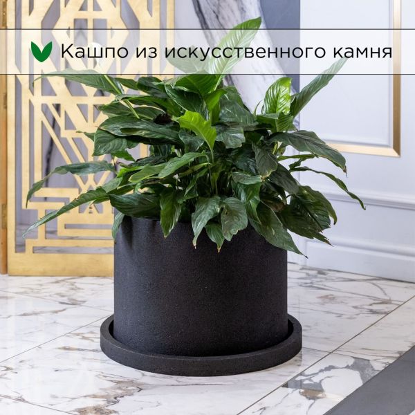 Evabrick Cylinder 31 л, 30*40 см, 13 кг, черный, цилиндр с поддоном