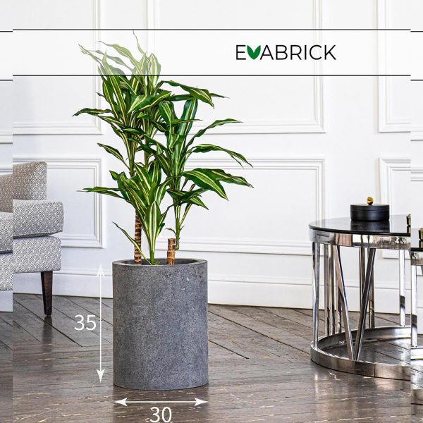 Evabrick Cylinder 19 л, 35*30 см, 7 кг, серый, цилиндр
