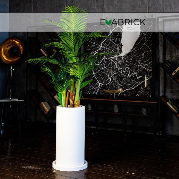 Evabrick Cylinder 33 л, 60*30 см, 15 кг, белый, цилиндр с поддоном