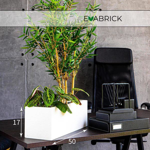 Evabrick Rectangle 9 л, 17*50 см, 6 кг, белый, прямоугольник