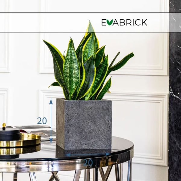 Evabrick Cube 5 л, 20*20 см, 4 кг, серый, куб