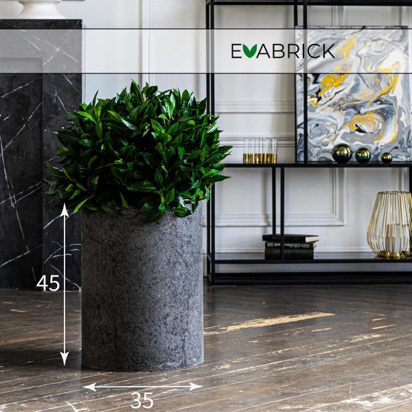 Evabrick Cylinder 33 л, 45*35 см, 12 кг, серый, цилиндр