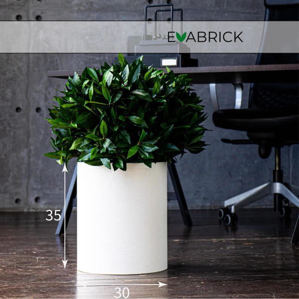 Evabrick Cylinder 19 л, 35*30 см, 7 кг, белый, цилиндр