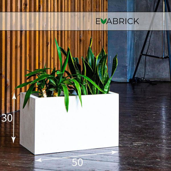 Evabrick Rectangle 34 л, 30*50 см, 12 кг, белый, прямоугольник