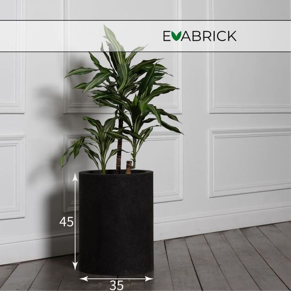 Evabrick Cylinder 33 л, 45*35 см, 12 кг, черный, цилиндр