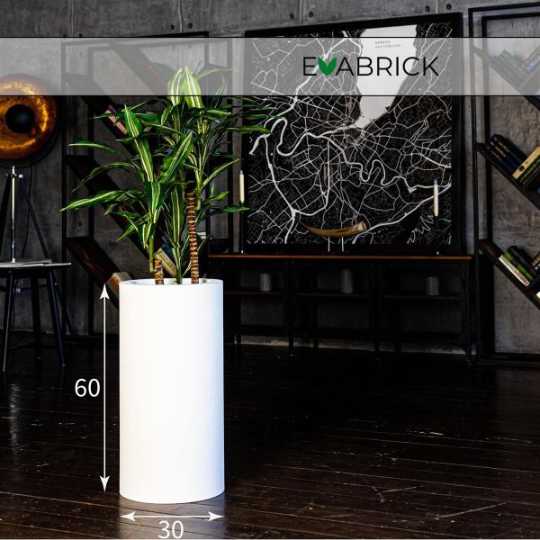 Evabrick Cylinder 33 л, 60*30 см, 12 кг, белый, цилиндр