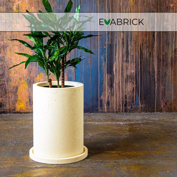 Evabrick Cylinder 56 л, 55*40 см, 21 кг, бежевый, цилиндр с поддоном